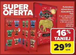 Carrefour Kalendarz adwentowy herbata ADALBERT'S 2 g x 24 torebki oferta