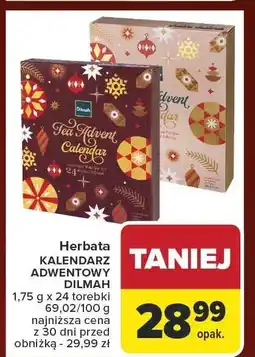Carrefour Herbata KALENDARZ ADWENTOWY DILMAH 1,75 g x 24 torebki oferta