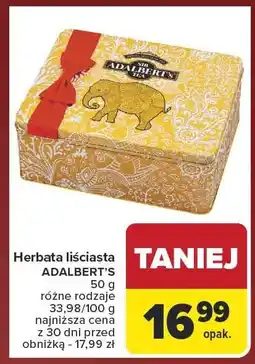 Carrefour Herbata liściasta ADALBERT'S 50 g oferta