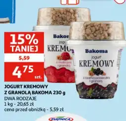Auchan JOGURT KREMOWY Z GRANOLA BAKOMA oferta