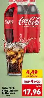 Kaufland COCA-COLA, Napój gazowany 4 x 1 l zgrzewka (=11,49) oferta