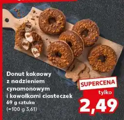 Kaufland Donut kakaowy z nadzieniem cynamonowym i kawałkami ciasteczek oferta
