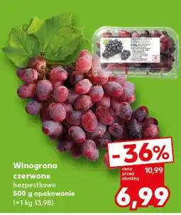 Kaufland Winogrona czerwone bezpestkowe 500 g opakowanie oferta