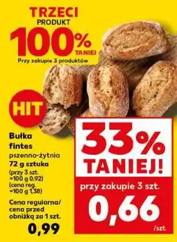 Kaufland Bułka fintes pszenno-żytnia 72 g sztuka oferta
