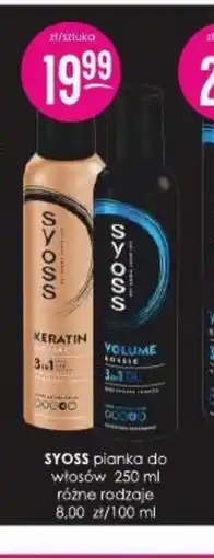 Jaśmin SYOSS pianka do włosów oferta