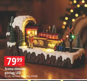 Scena świąteczna lokomotywa led