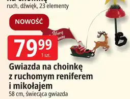 E.Leclerc Gwiazda na choinkę z ruchomym reniferem i mikołajem oferta