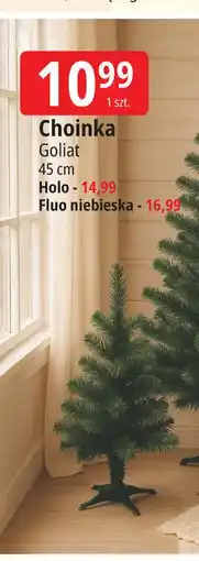 E.Leclerc Choinka fluo niebieska Goliat oferta