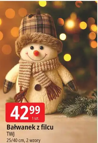E.Leclerc Bałwanek z filcu 40 cm Twj oferta