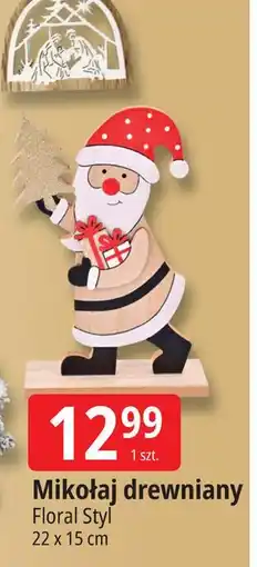 E.Leclerc Mikołaj drewniany Floral Styl oferta