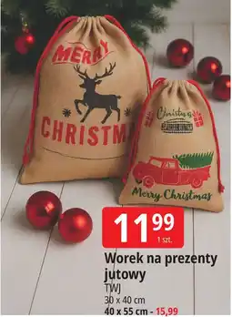 E.Leclerc Worek jutowy 40 x 55 cm Twj oferta