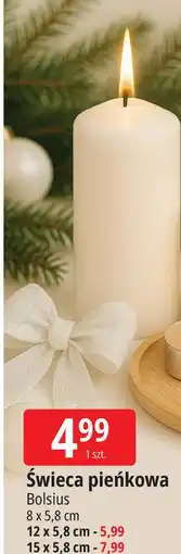 E.Leclerc Świeca pieńkowa 8 x 5.8 cm Bolsius oferta