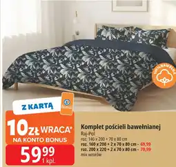 E.Leclerc Komplet pościeli bawełnianej 140 x 200 cm + 70 80 Raj-Pol oferta