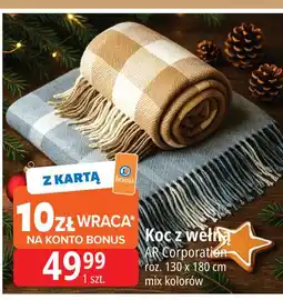 E.Leclerc Koc wełna 130 x 180 cm oferta