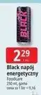 E.Leclerc Napój energetyczny wild strawberry zero sugar Black Energy oferta