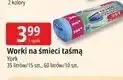 E.Leclerc Worki na śmieci lux z taśmą 60 l York oferta