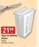 E.Leclerc Kosz na bieliznę zebra 30 l biały Branq oferta