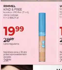 Jawa Drogerie RIMMEL KIND & FREE oferta