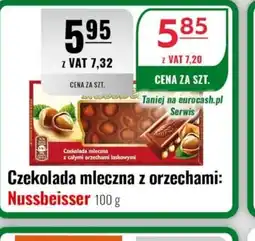 Eurocash Czekolada mleczna z orzechami: Nussbeisser oferta