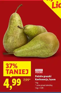 Lidl Gruszki polskie Konferencja luzem Lidl oferta