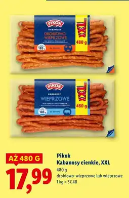 Lidl Kabanosy Pikok Kabanosy cienkie, XXL oferta