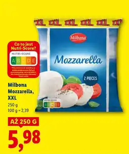 Lidl Ser Milbona Mozzarella, XXL oferta