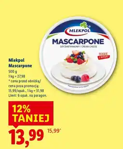 Lidl Ser Mlekpol Mascarpone oferta