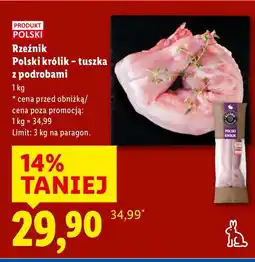 Lidl Mięso Polski królik - tuszka z podrobami Rzeźnik oferta