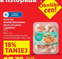 Lidl Krewetki blanszowane obrane, bez głowy, z ogonkiem Ocean Sea oferta