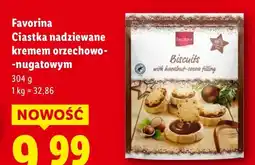 Lidl Ciastka nadziewane kremem orzechowo-nugatowym Favorina oferta