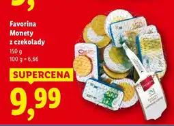 Lidl Monety z czekolady Favorina oferta