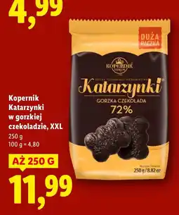 Lidl Katarzynki w gorzkiej czekoladzie Kopernik XXL oferta