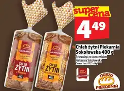 Topaz Chleb żytni Piekarnia Sokolowska 400 g oferta