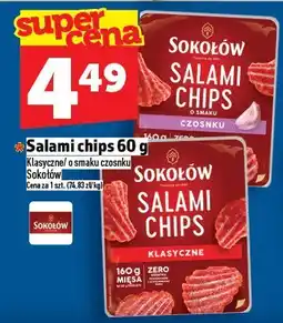 Topaz Chipsy salami Salami chips 60 g Sokołów oferta