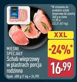 ALDI Schab wieprzowy w plastrach porcja rodzinna MIĘSNE SPECJAŁY oferta