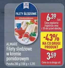 ALDI Filety śledziowe w kremie pomidorowym Almare oferta