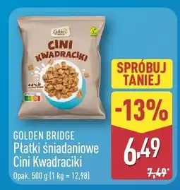 ALDI Płatki śniadaniowe Cini Kwadraciki Golden Bridge oferta