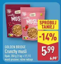 ALDI Crunchy musli różne rodzaje Golden Bridge oferta