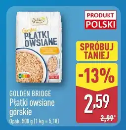ALDI Płatki owsiane Golden Bridge górskie oferta