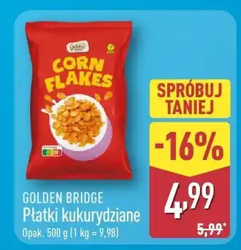 ALDI Płatki kukurydziane Golden Bridge oferta