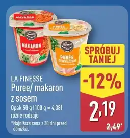 ALDI Makaron z sosem La Finesse różne rodzaje oferta