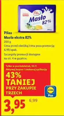 Lidl PILOS Masło ekstra 82% oferta