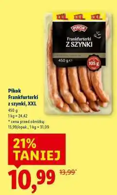 Lidl PIKOK Frankfurterki z szynki, XXL oferta