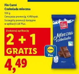 Lidl FIN CARRÉ Czekolada mleczna oferta