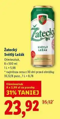 Lidl Žatecký Světlý Ležák oferta