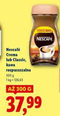 Lidl Nescafé Crema lub Classic, kawa rozpuszczalna oferta