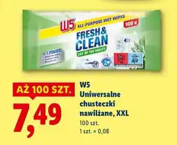 Lidl W5 Uniwersalne chusteczki nawilżane, XXL oferta