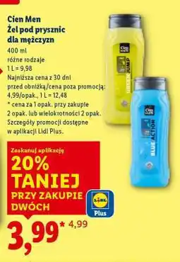 Lidl CIEN MEN Żel pod prysznic dla mężczyzn oferta