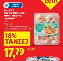 Lidl Ocean Sea Krewetki blanszowane obrane, bez głowy, z ogonkiem oferta