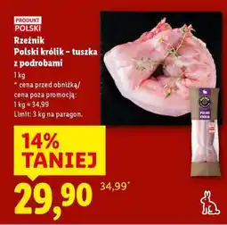 Lidl Rzeźnik Polski królik – tuszka z podrobami oferta